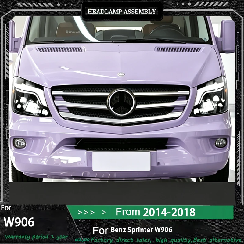Car headlight For Benz Sprinter 2014-2018 W906 Front Lamp Assembly Upgrade Startup Effect LED 4 Projector Lens Tools Accessories