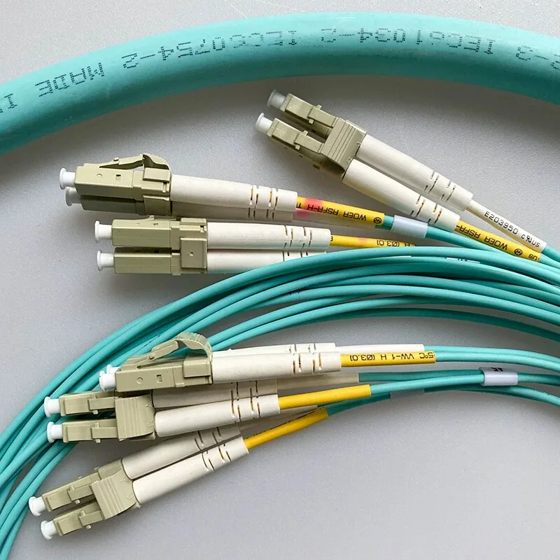 fiber patchcord bundle indoor OM3 LC-LC 4/6/8/12/24 cores optical jumper Multimode optical fibre patch lead 4C 6C 8C 12C 24C 10m