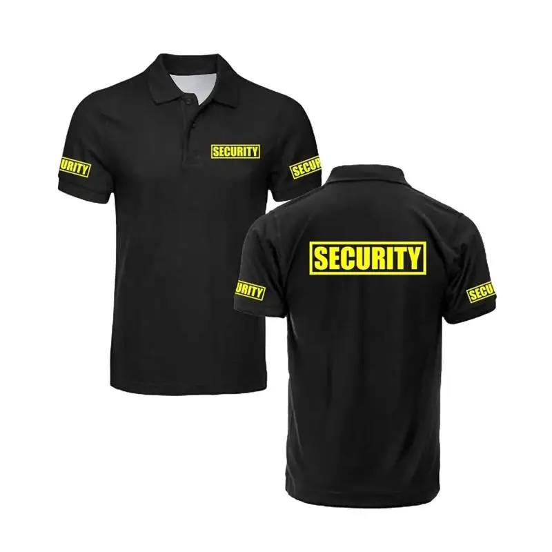 Security Classic Man Polo Shirt Breathable Quick Drying Guard Bodyguard Uniform Work Clothes Causal Light Soft Wholesale Tops