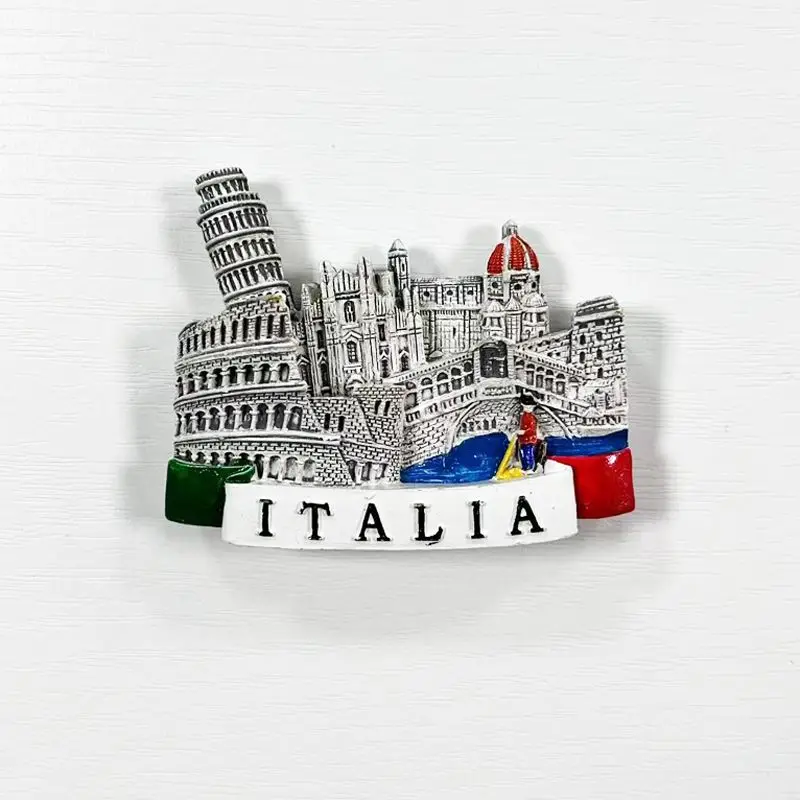 

European Italy Creative Six Landmark Architectural Attractions Magnetic Refrigerator Magnets Tourist Souvenir Magnetic Decoratio