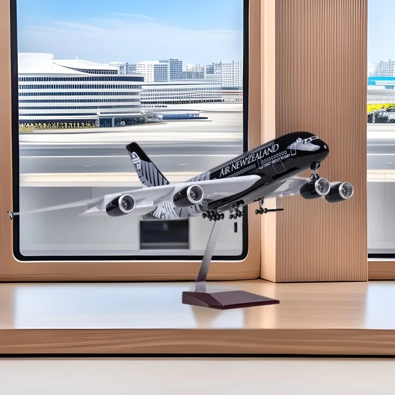 نموذج طائرة لعبة 1:160 مقياس A380 الخطوط الجوية النيوزيلية ايرباص A380 طائرة لعبة الطائرة الأولاد جمع عرض للعب الهدايا