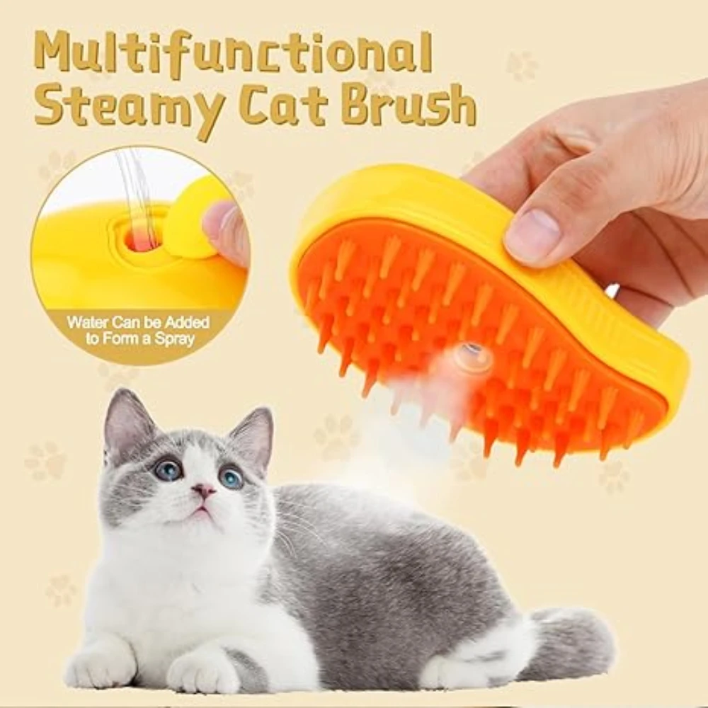 

3 in 1 Pet Brush Cat Steam Brush Steam Pet Hair Brush for Dogs And Cats Electric Spray Cat Hair Brushes Massage Pet Hair Combs