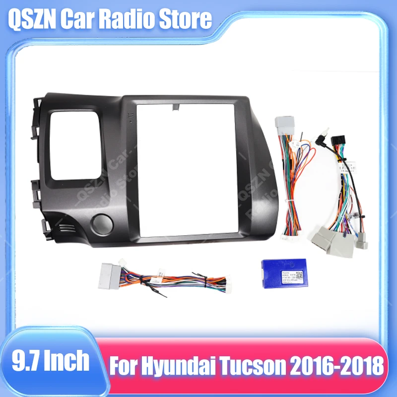 

QSZN 2 Din 9.7 Inch Car Radio DVD Mp4 Gps Fascias Panel Frame Dashboard for Hyundai Tucson 2016 - 2018 LHD FOR Tesla Screen