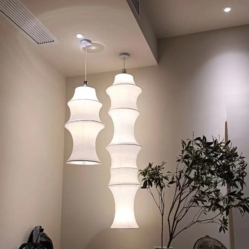 lampada pingente para decoracao de sala postmodern designer silk light bedroom bedside lights hall dinning table light 01