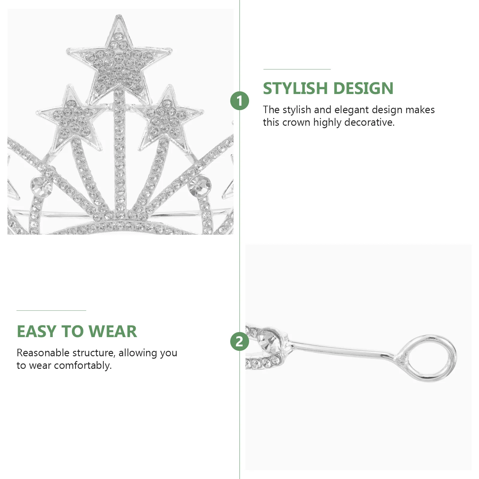 

Crown Hair Hoop Rhinestone Bridal Headdress For Bride Bridesmaid Wedding Party Prom Valentine Decoration Women Accessory