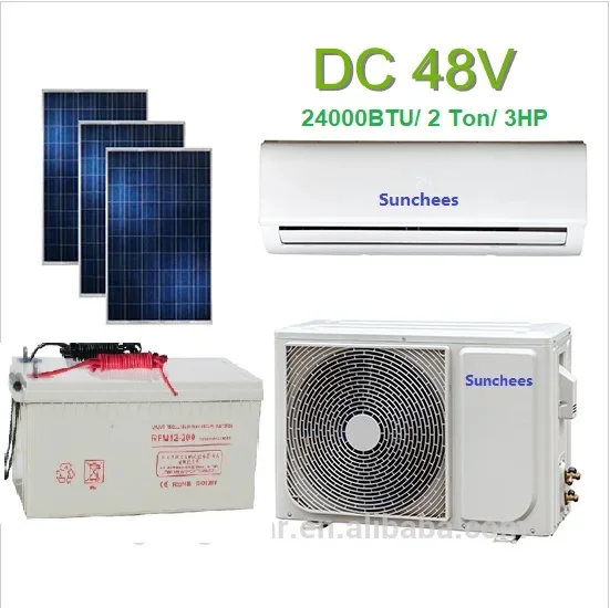 Off Grid 100% Air Conditioner DC48V Good Using Solar Energy Pros and Cons Solar Power 48V R410a 12000 Room 9000 Cooling Only 3.2