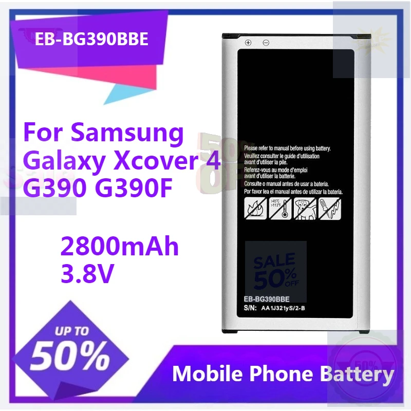 

3.8V 2800mAh EB-BG390BBE Replacement Battery for Samsung Galaxy Xcover 4 G390 G390F SM-G390F SM-G390W SM-G390Y Xcover4s SM-G398F