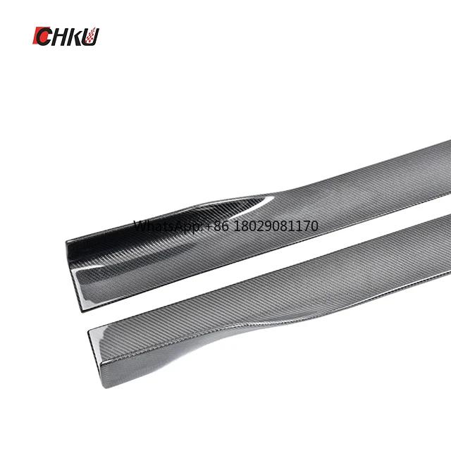 For General Style Car Extended Edition Side Door Side Edge Carbon Fiber Blade Style Side Skirt