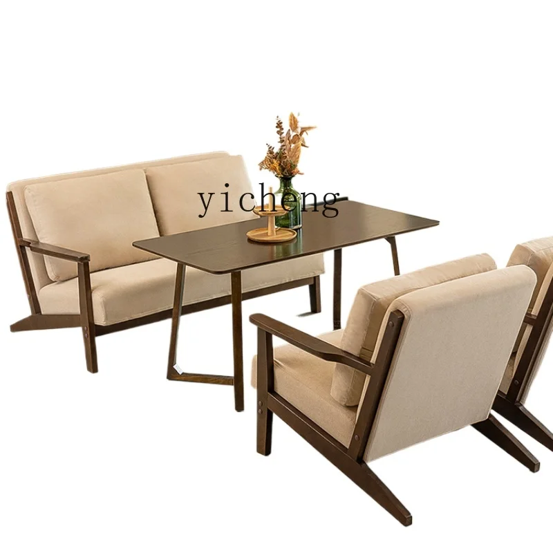 

XL Cafe Tables and Chairs Bar Reception Negotiation Couch Restaurant and Tea House Solid Wood Chairs