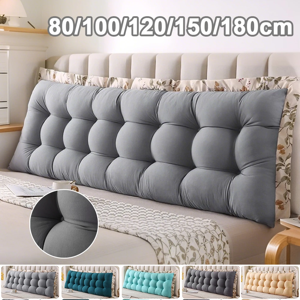 1pc Headboard Cushion Ruffled Edge Backrest Pillow Lumbar Support Pads for Bed Sofa Dormitory Rental Home Bedroom Decor Cojines