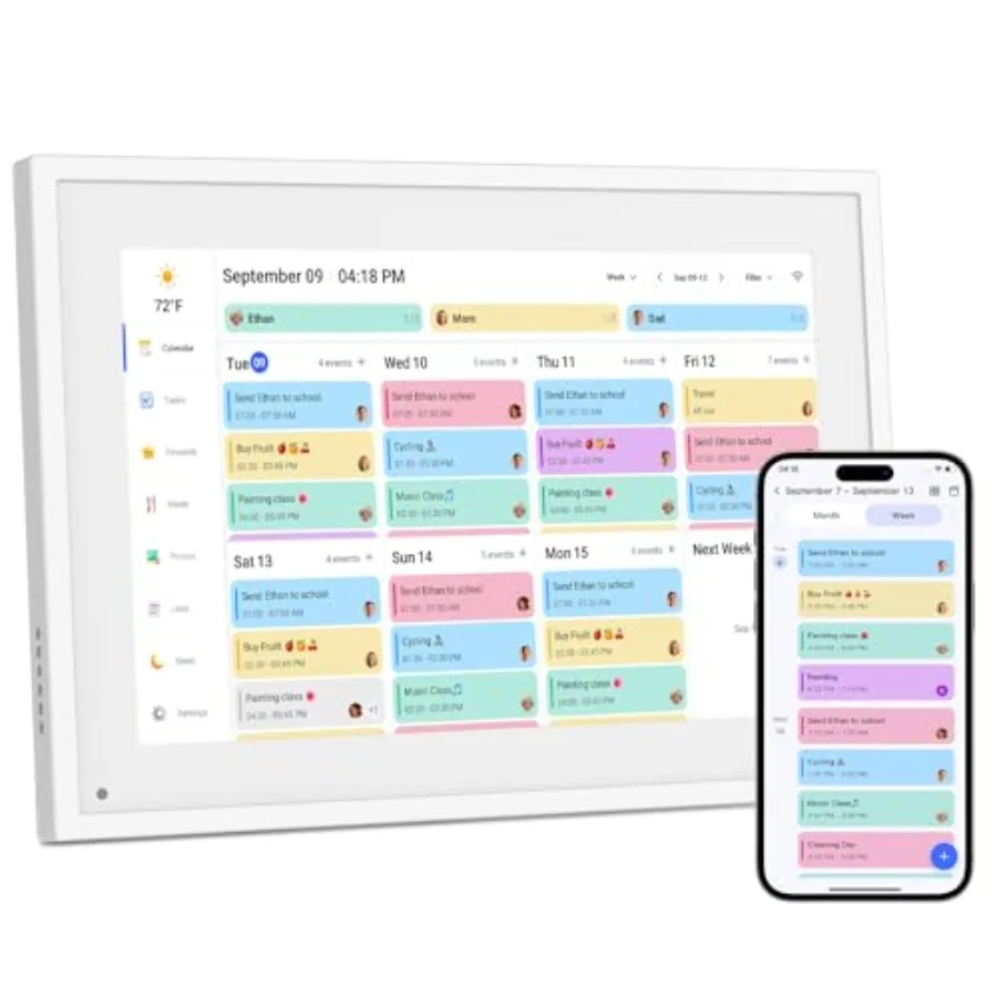 

Digital Calendar Smart WiFi Digital CalendarandChore Chart Touch Screen HD Display for Family Schedules Share Moments stantly f
