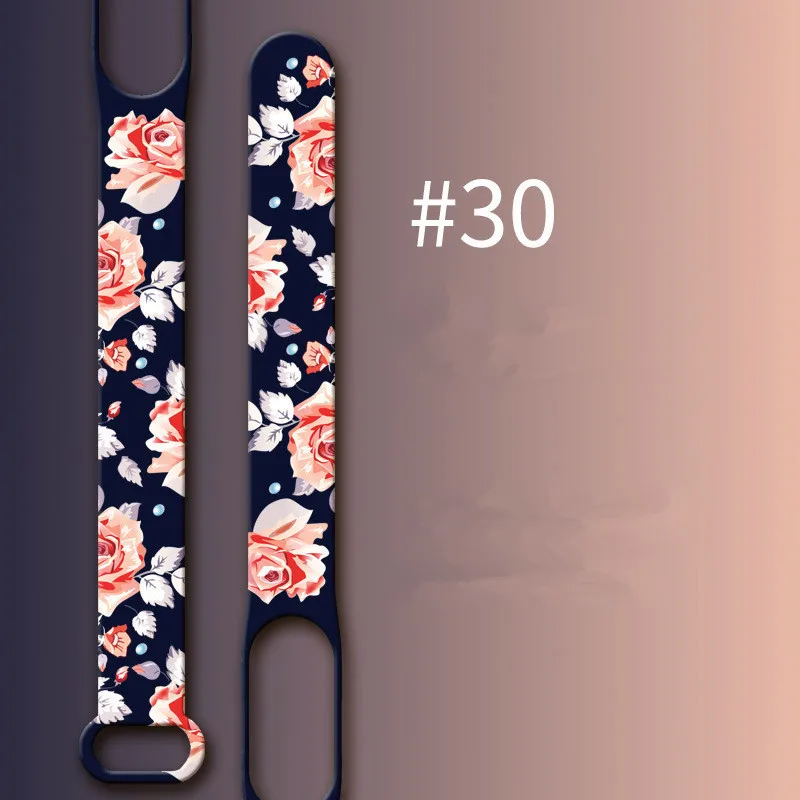 printing style Flowers Strap For Mi Band 3 4 5 6 Silicone Wrist Strap For XiaoMi MiBand 6 sports strap for mi band 5 4 bracelet