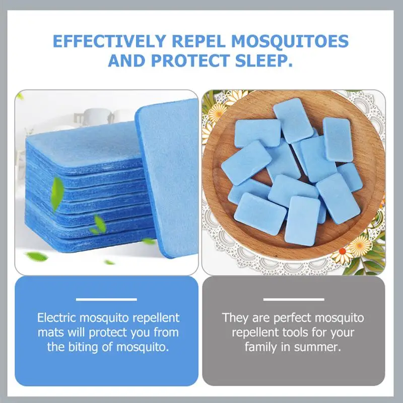 30/50/60Pcs Mosquito Mat Mosquito Coils Indoor Indoor Mat Refills Accessory Organic Filler Mat Bug Mats Replaceable Organic