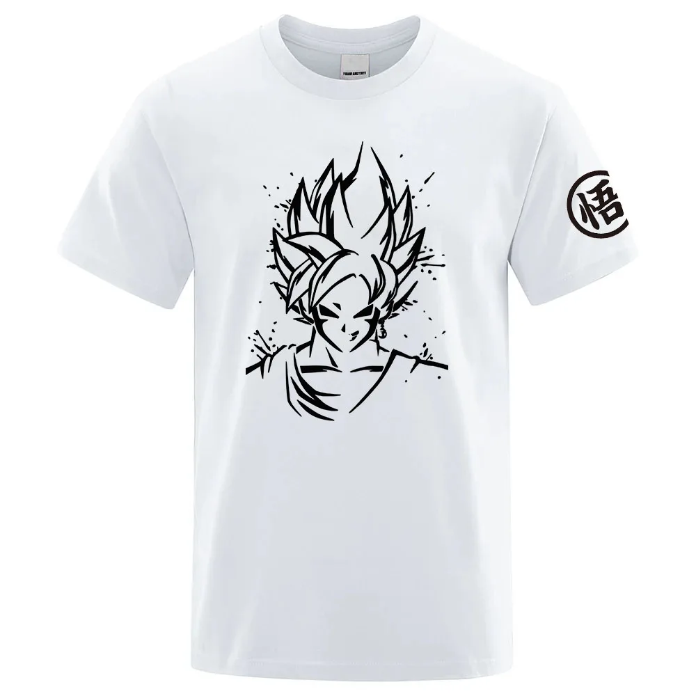 2026 New Dragon Ball Anime Super Saiyan Goku Printed T-shirt Summer Men's and Women's T-shirt Trendy Loose Casual Short Sleeve