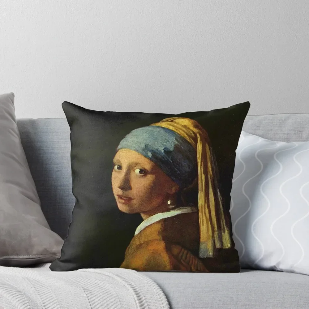 The Girl with a Pearl Earring, Vermeer Throw Pillow Pillowcases Cushions Cover pillow