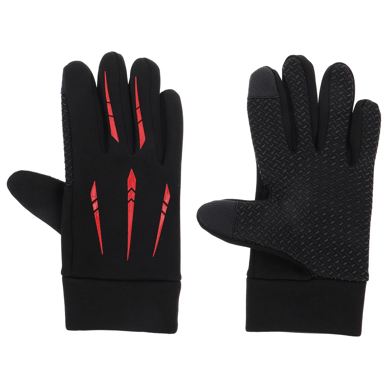 Winter Motorcycle Gloves Full Finger Waterproof Windproof Touchscreen Riding Gloves Warm Insulated Red for Men and Women view 4