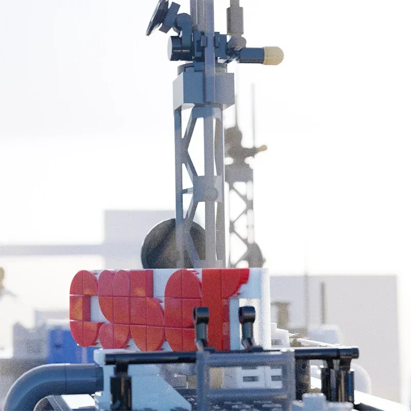 Street view moc blocos de construção cyberpunk cidade modelo tijolos técnicos diy montagem brinquedos construção modular para presentes