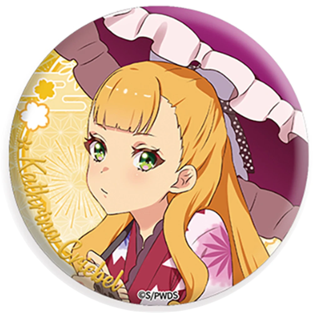 58mm anime mundo dai estrela otori kokona shizuka kathrina grave cosplay traje crachá pino spte flandres broche ﻿   Adereço Natal Gilf