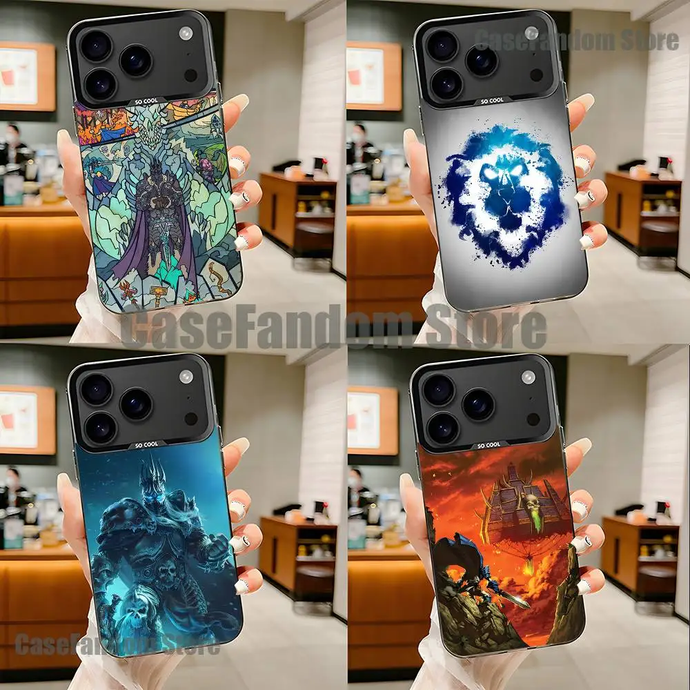 

The World of W-Warcraft Game Black Matte Shockproof CoverPhone Case For iPhone 17,16,15,14,13,12,11,Pro,Max,Plus