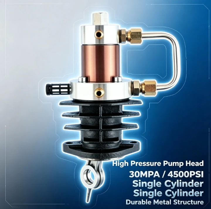 30MPa 4500PSI Explosion Proof Single Cylinder Pump Head Replacement Part  High Pressure Electric Air Inflator Filling Equipment