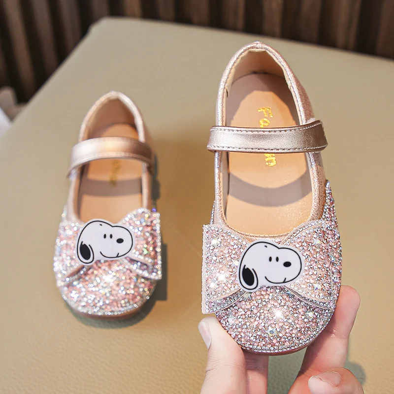 

Snoopy Girls Princess Shoes Children's Spring and Autumn New Dance Show Casual Shoes Dress Soft Sole Baby Toddler Shoes Sandals