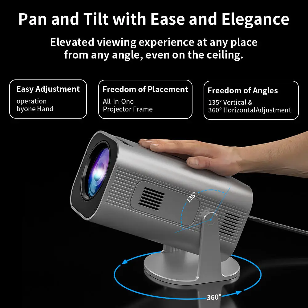 Yinzam HP330/HP30 Mini Projector 4k Support Native 1080P Android 11 Auto Focus 350 ANSI Home Cinema Projector Protable Outdoor