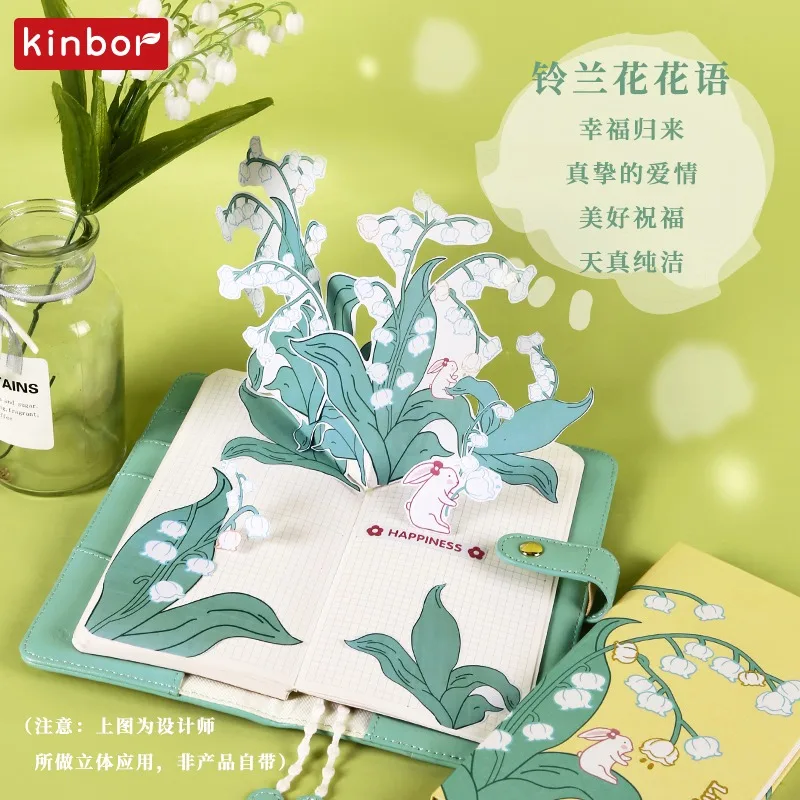 Kinbor Linglan Flower -du-Planning, Weekly Booklet, Self Districined Time Management, 88Sheets