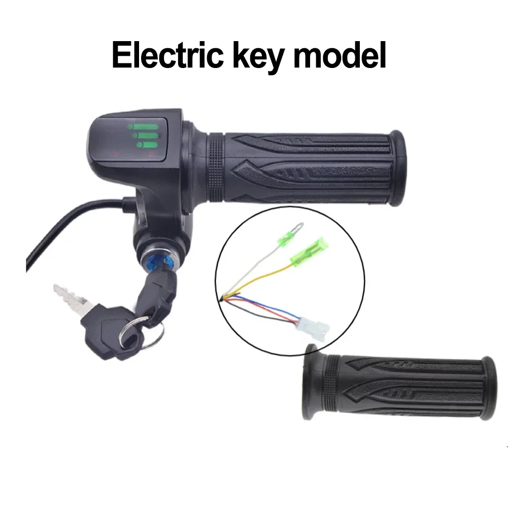 

EBike Throttle with Cruise Button and Key Start 48V Real Time Voltage Display Fits Electric Scooters and Motorcycles