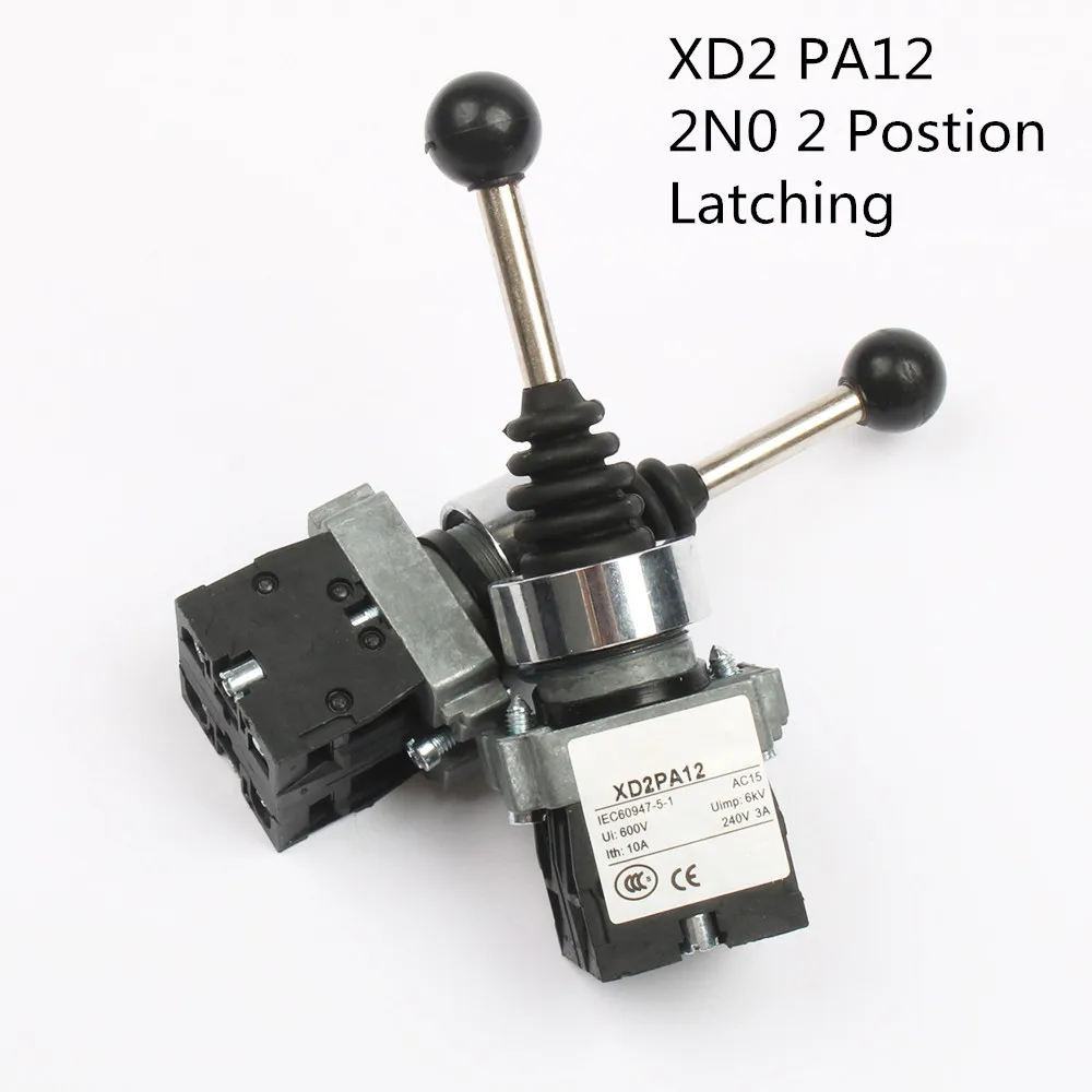 XD2-PA12 PA14 Latch 2NO 2 Position rocker joystick controller spring return Rotary Cross Switches reset PA22 PA24