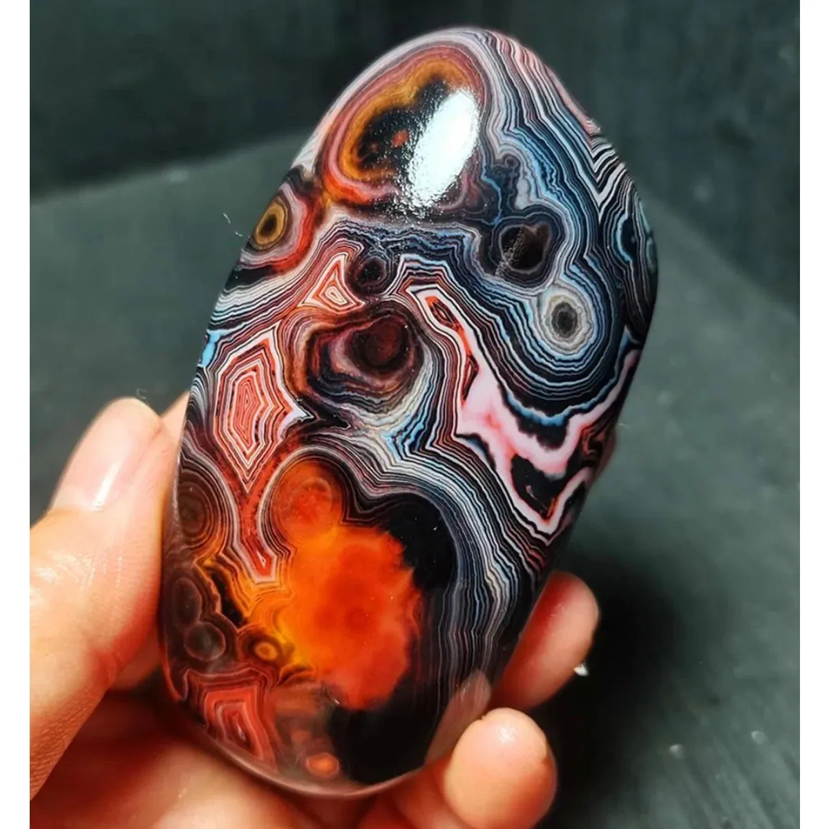 Large Banded Agate Hand Selected, Natural Beauty, Polished Tumbled, Collector Gift, Crystal Collection, Table Display