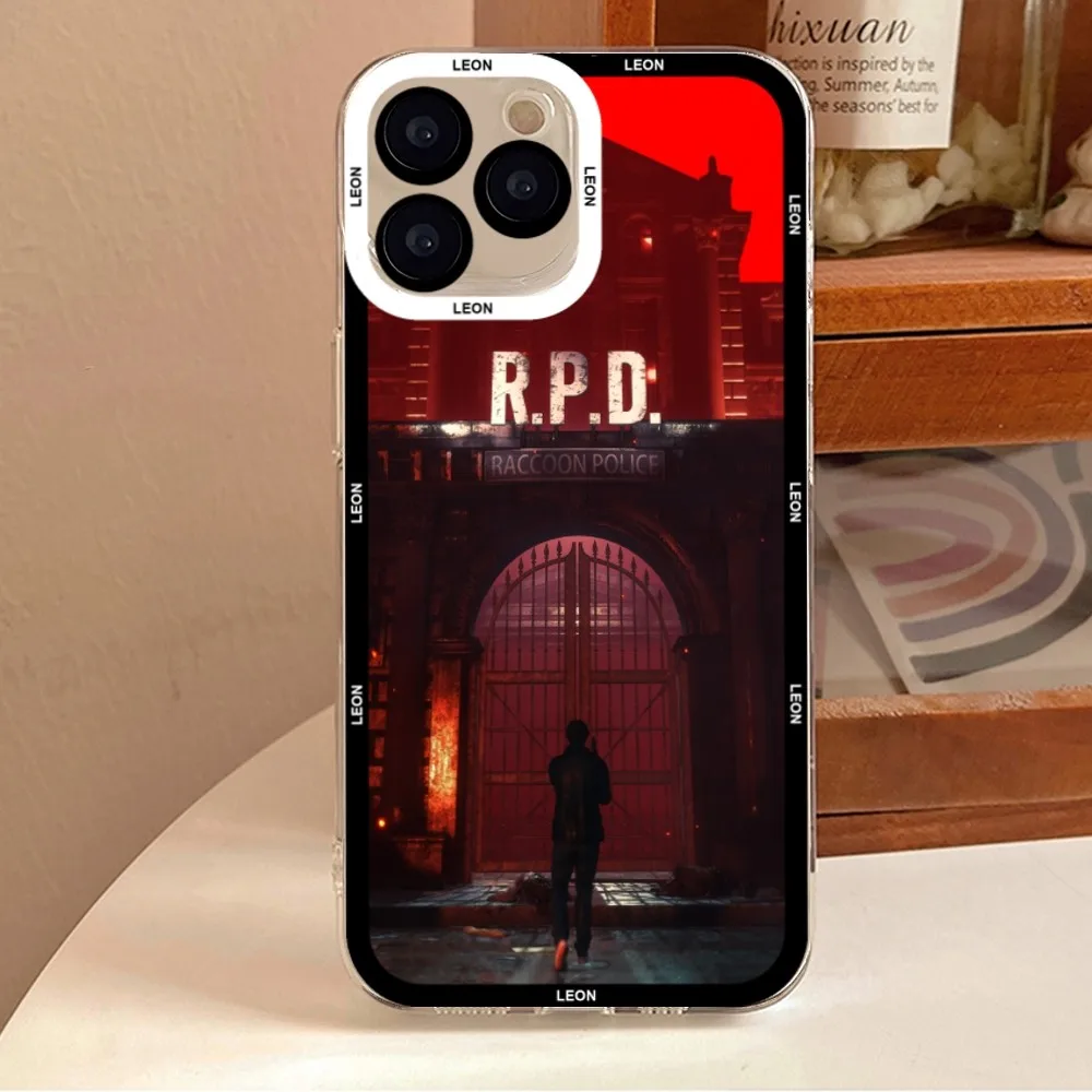 R-Resident Leon kennedy Evil Game Phone Case Phone Case For Samsung A 73 72 71 70 53 52 51 32 Transparent Shell