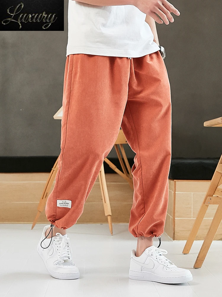 

Брюки-султанки мужские в стиле хип-хоп, джоггеры до щиколотки, повседневные мешковатые штаны, весна-лето