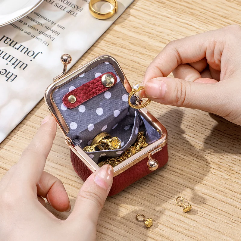 Mini ring jewelry box necklace earring buckle small wallet new design simple coin purse