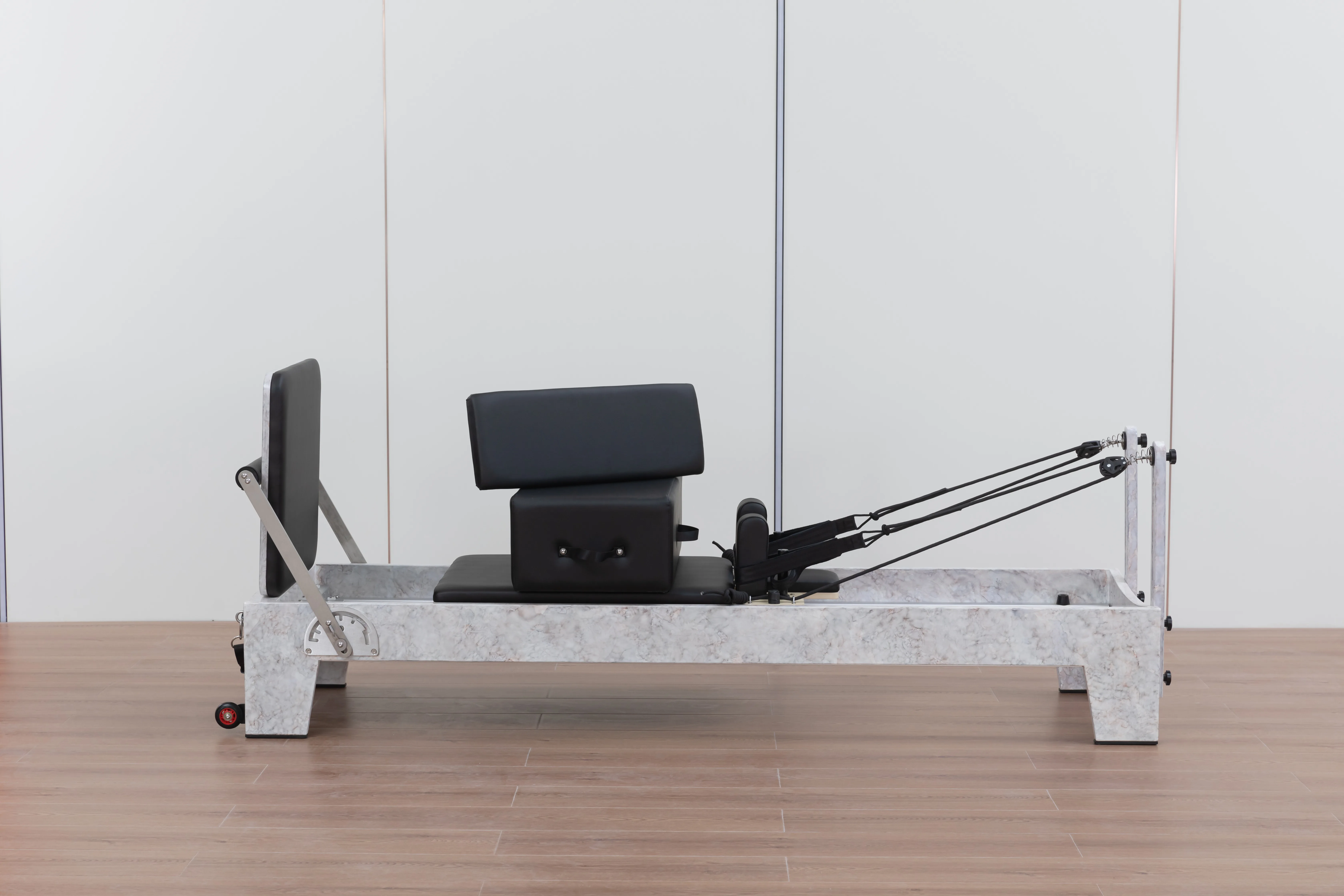 Durable Commercial Marble Patterns Color Adjustable Health Pilates Reformer Machine with Wood Packaging for Pilates Studio
