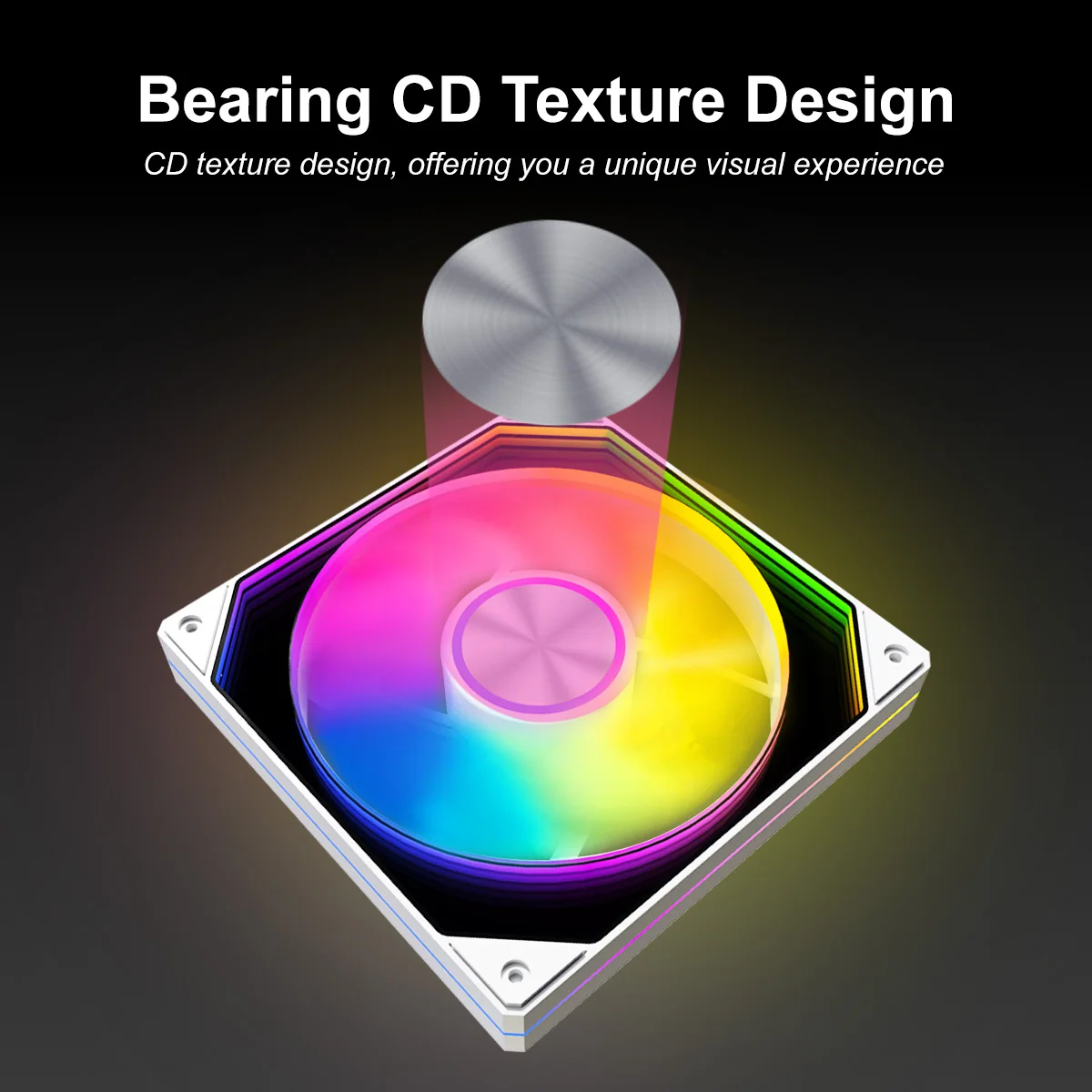 120mm ARGB Pulsating Computer Case Fan, with Infinite Prism Design, High Airflow and Low Noise for Computer Cooling