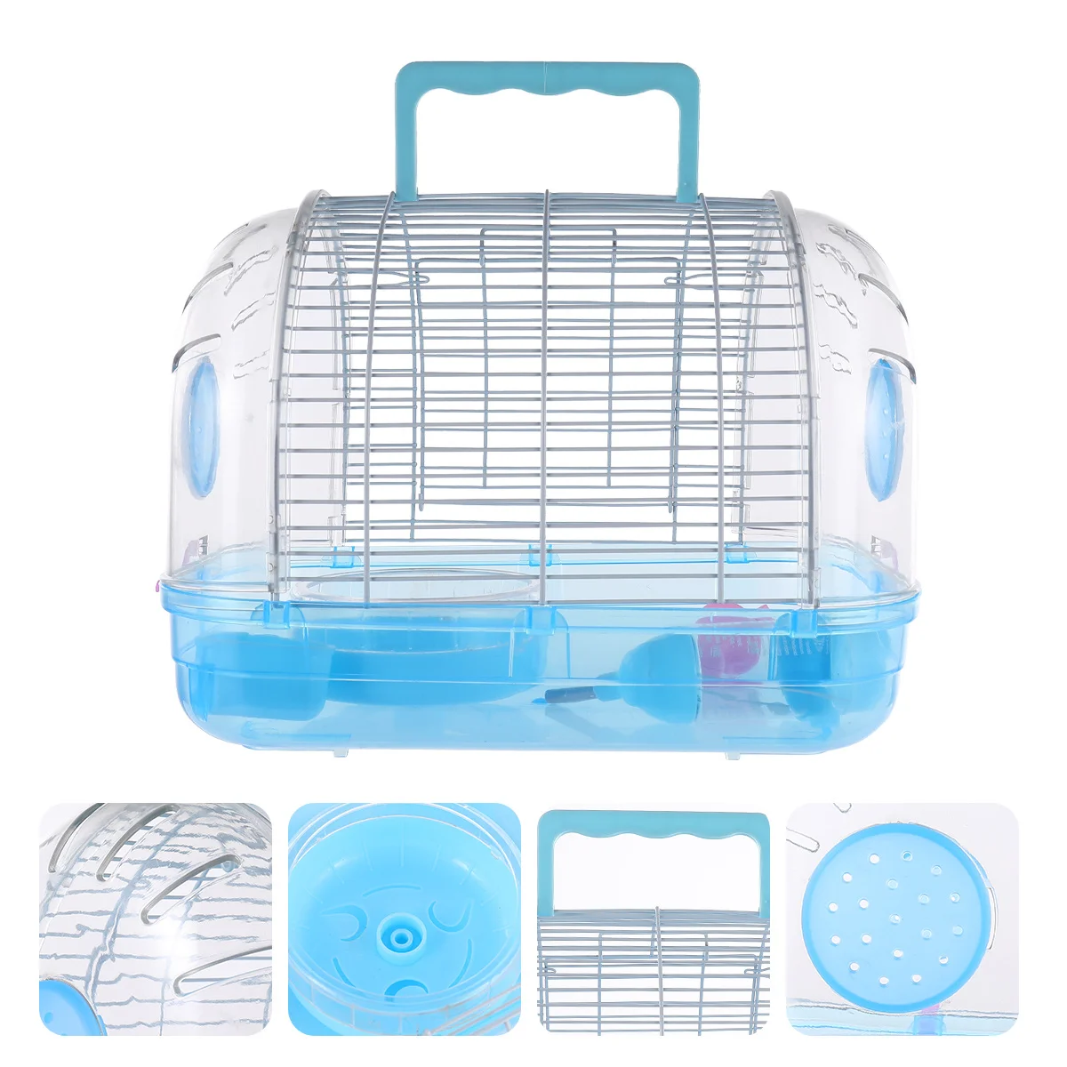 

Portable Transparent Hamster Cage Safe Durable Pet Nest Comfortable Sleep Bed for Small Pets Handheld Carrier Outdoor Hideout