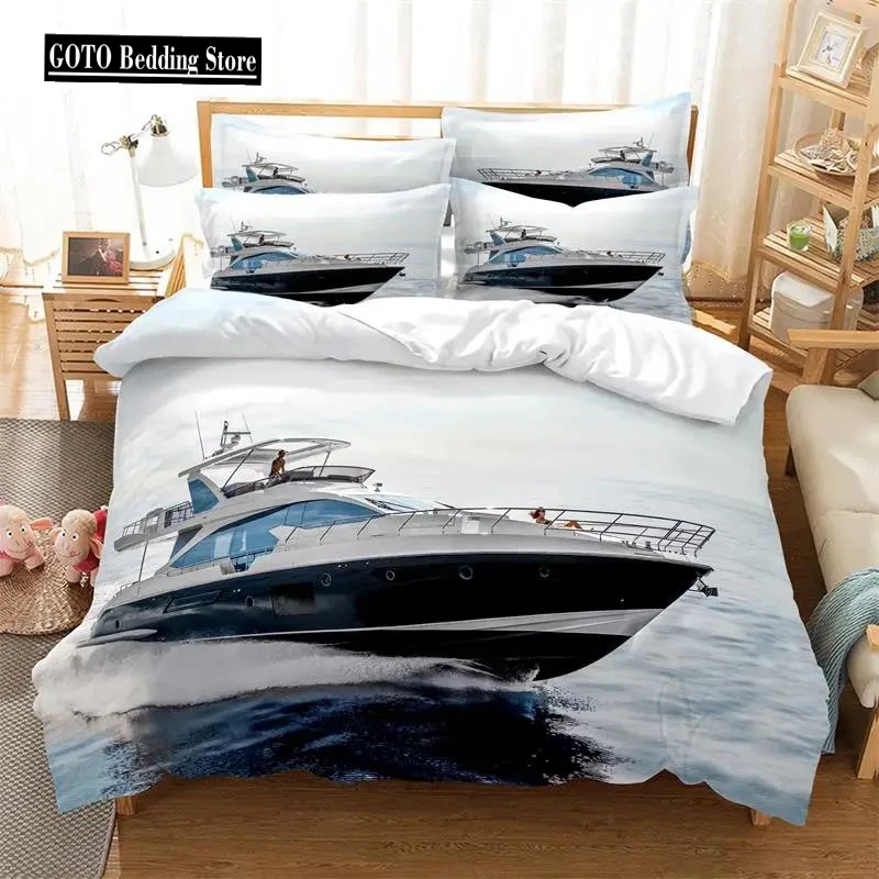 

Modern Style Bed Cover Sets 2/3pcs Print Travel Scenery King Size Bedding Set Quilt Cover with Pillowcases Bed 100% High Quality