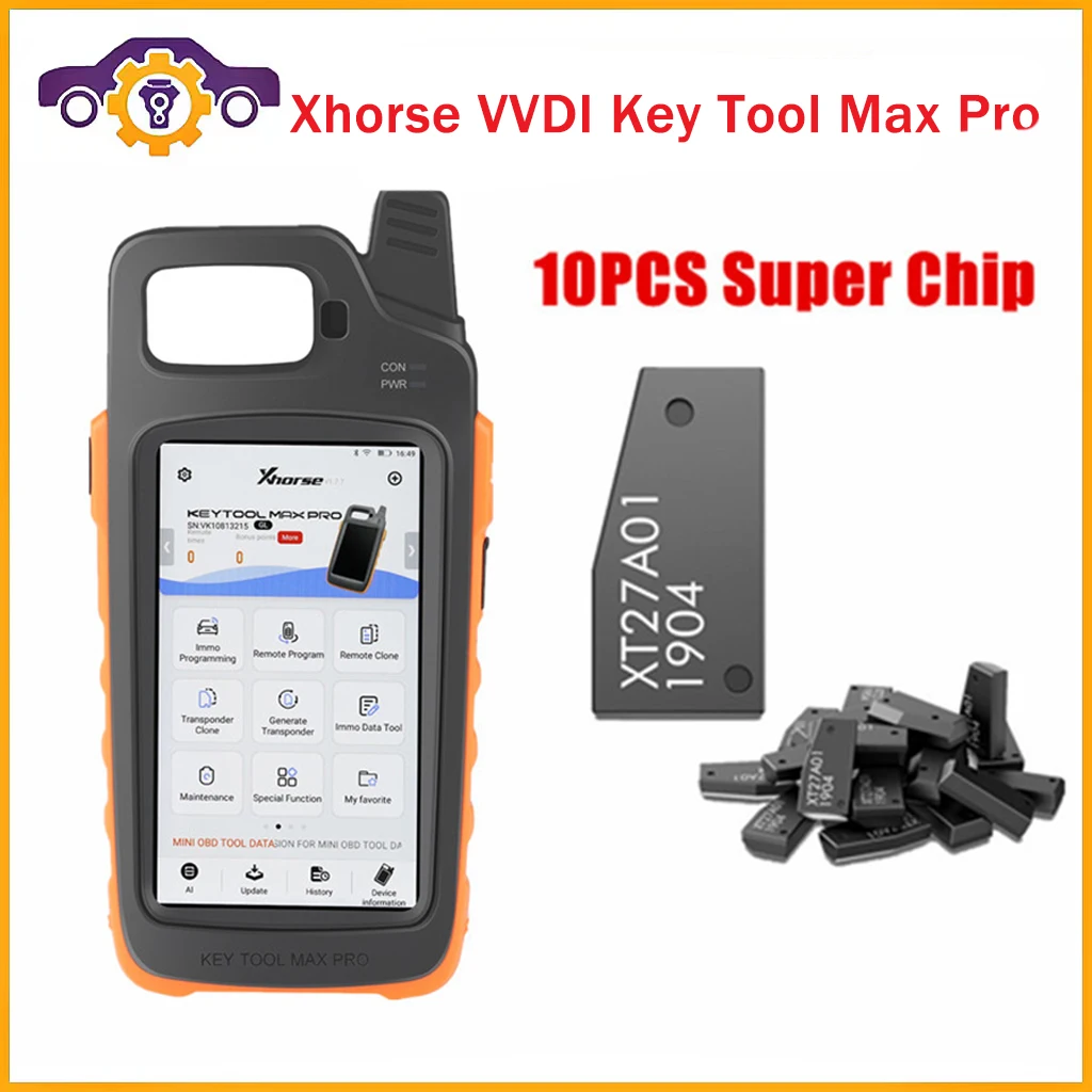 New Original Xhorse VVDI Key Tool Max Pro Supports OBD functions Vehicle diagnosis, IMMO program, TPMS Work with MINI OBD TOOL