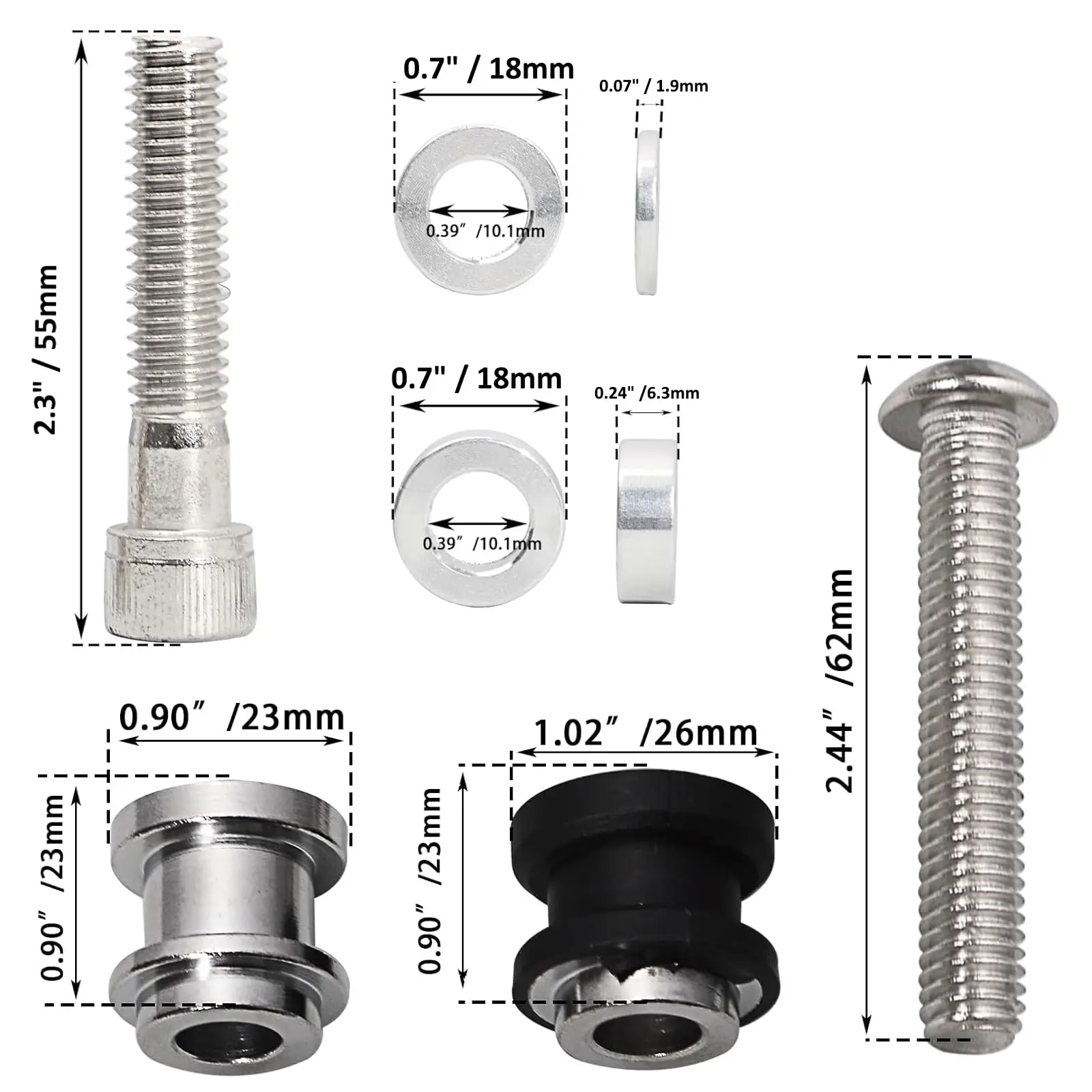 Sissy Bar Docking Hardware Kits Mount Bolts for Harley 2018-2026 Fat Boy 114 FXFBS Street Bob 114 FXBBS Low Rider ST FXLRST view 5