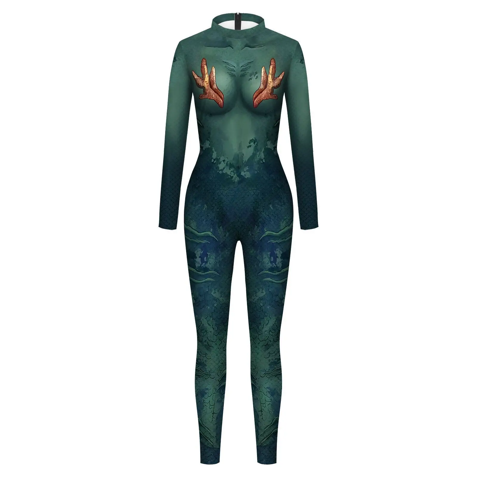 Damen Glänzender Pailletten-Muster Bedruckter Zentai-Bodysuit Traditioneller Lustiger Jumpsuit Halloween Karneval Party Aufführungskostüme – Detail 12