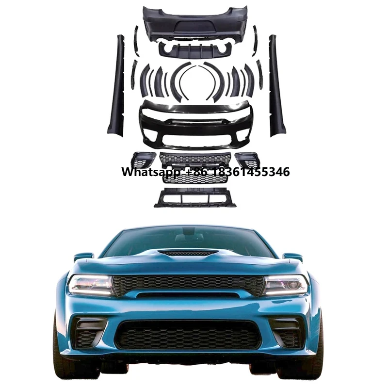 Newest Hot Selling  Wide Front Rear Bumper Wide Flar Car Body Kit 2015-2022