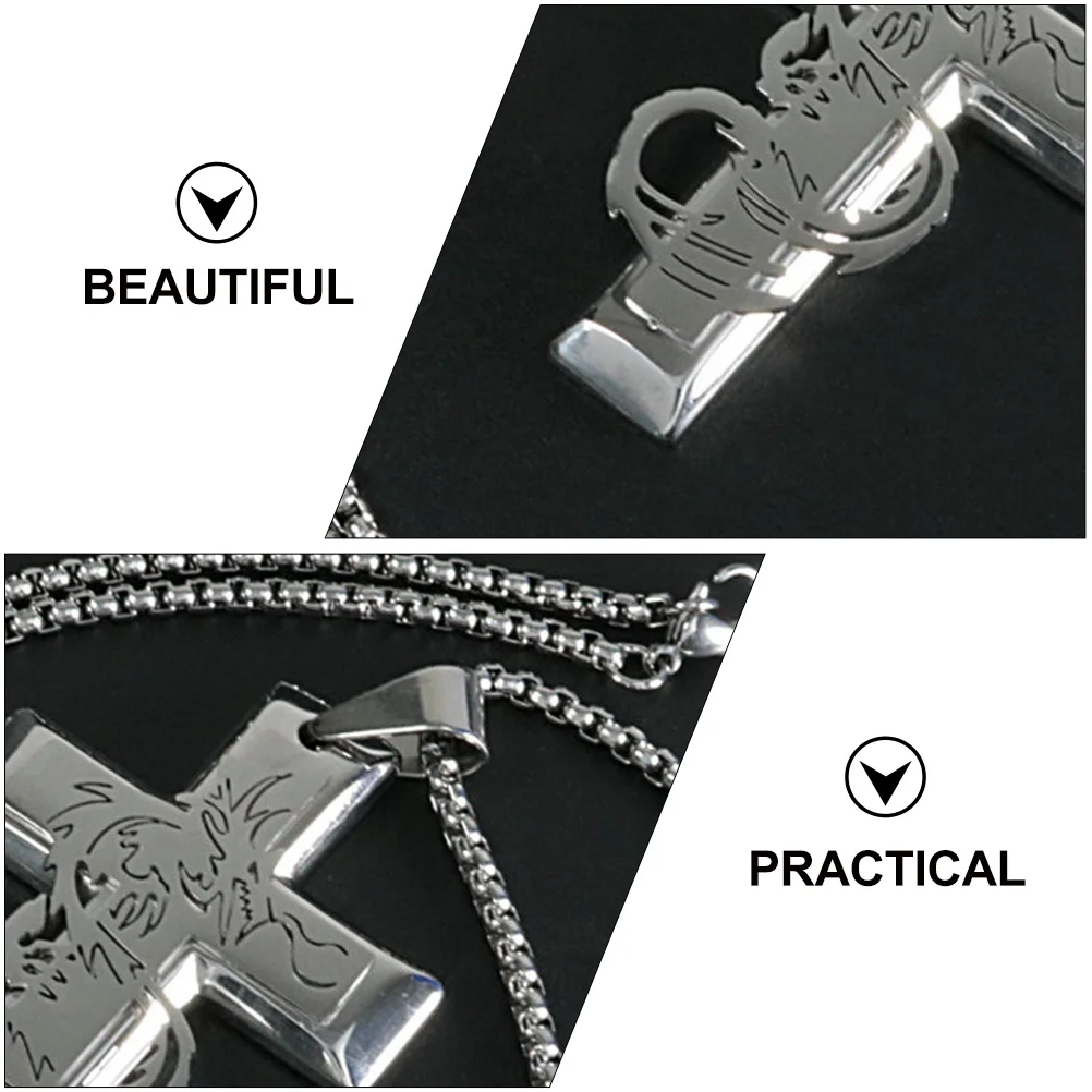 

1Pcs Stainless Design Chic Clavicle Chain Cross Fashion Accessory Suitable Parties Clubs