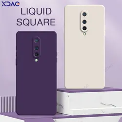 Double Liner Case for OnePlus 8 5G 360 Soft Luxury Square Liquid Silicone Phone Covers One Plus OnePlus8 Candy Color Shell Armor