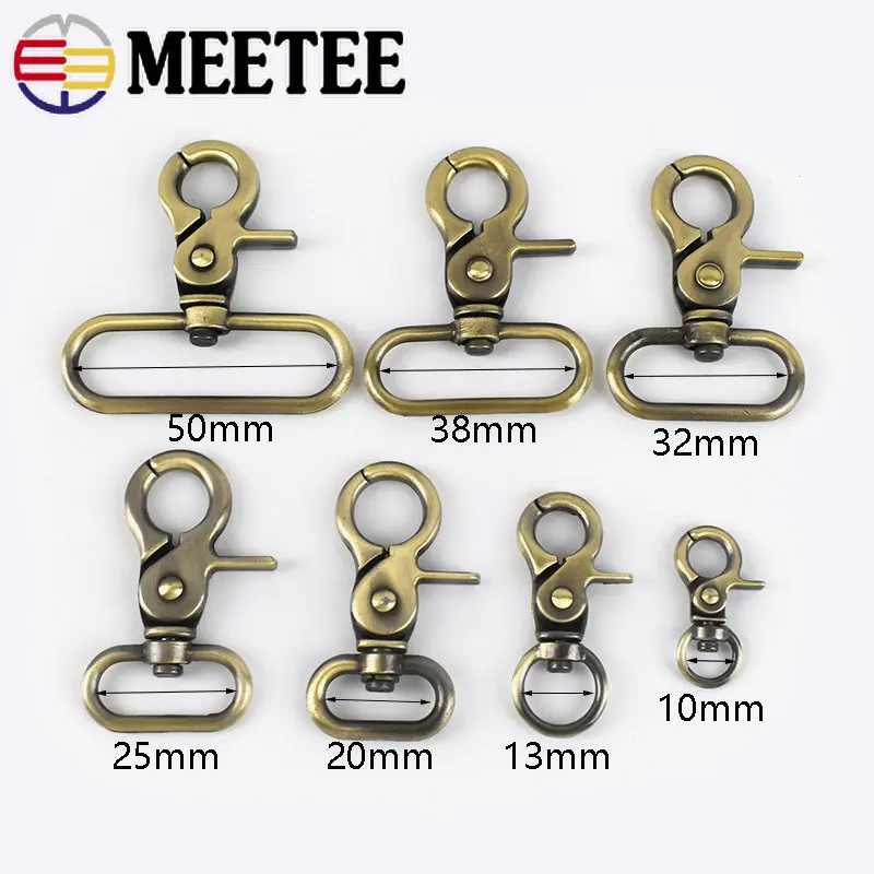 5/10Pcs 20-50mm Bag Strap Swivel Trigger Metal Buckles Lobster Clasps Dog Collar Snap Hook DIY Webbing Hardware Accessories