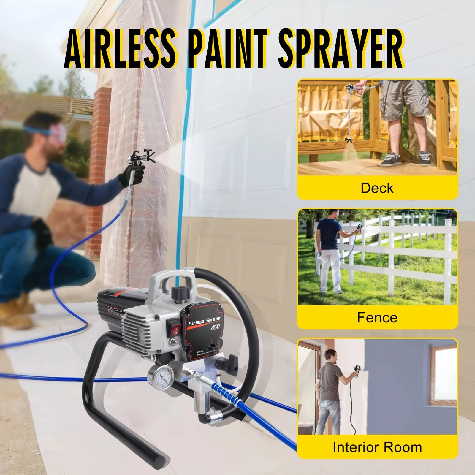 Reversible Airless Paint Spray Tip 517 with OneSeal, Precise Spray Nozzle for Airless Paint Sprayers