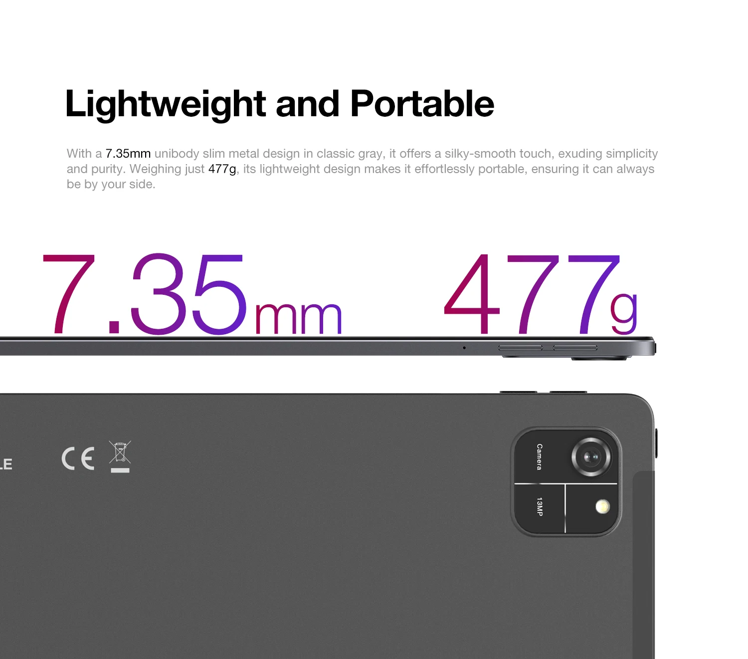 AGM PAD T1 10.95 Inch Android 14 Tablet 4G LTE Unisoc T606 8GB RAM 128GB ROM FHD+ 1200x1920 Widevine L1