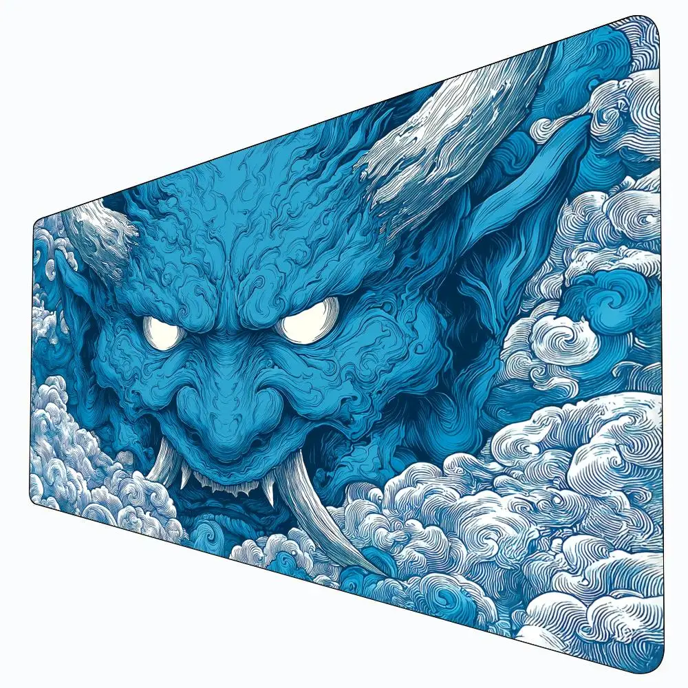 

Blue ghost mask design MTG Playmat Magic Card Battle Mat Non-Slip Durable 35X60CM Commander playmat tapete magic mtg