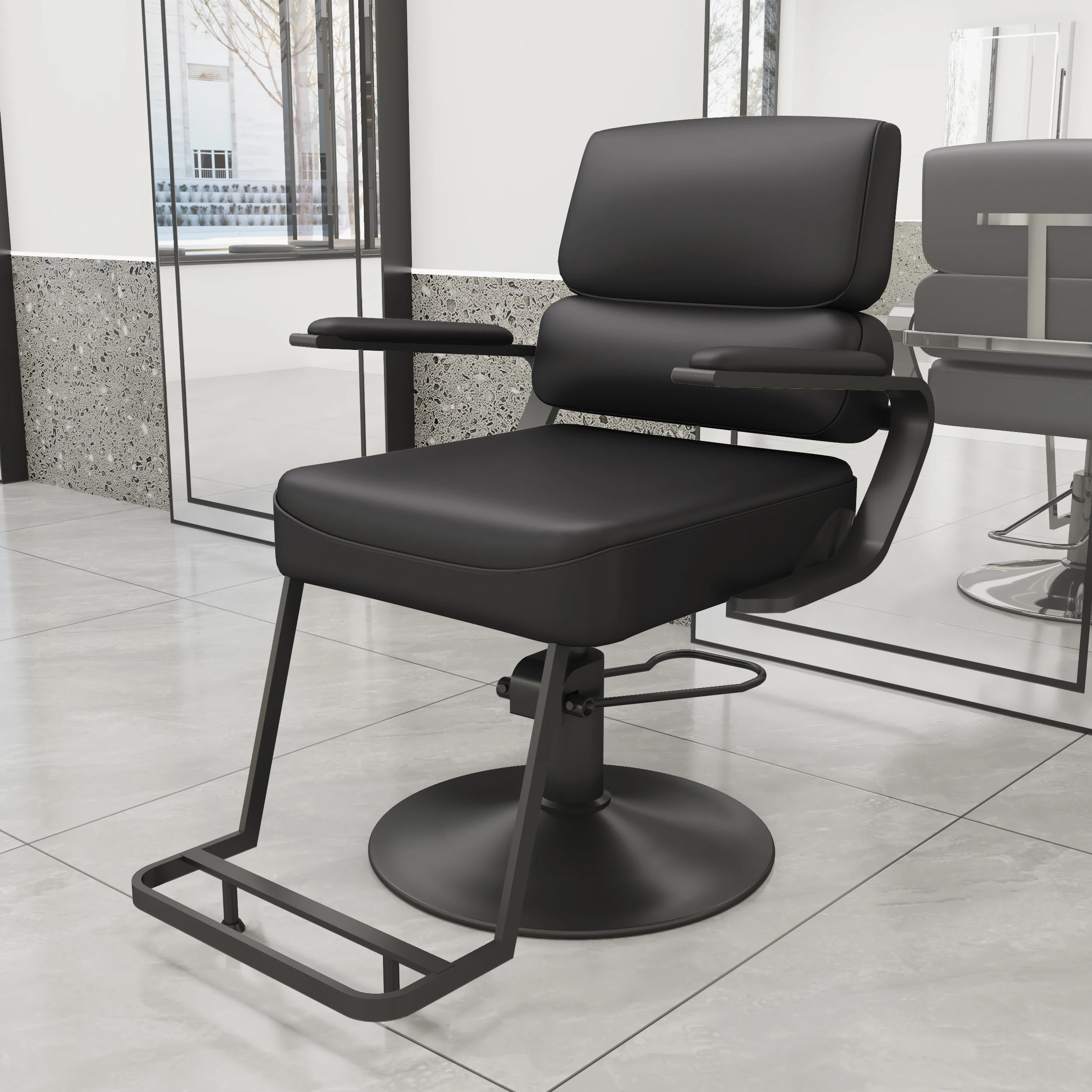 خمر انتظار كرسي الحلاق تصفيف الشعر صالون الحلاقة كرسي مكتب الوشم Cadeira Para Barbearia أثاث صالون الشعر #1