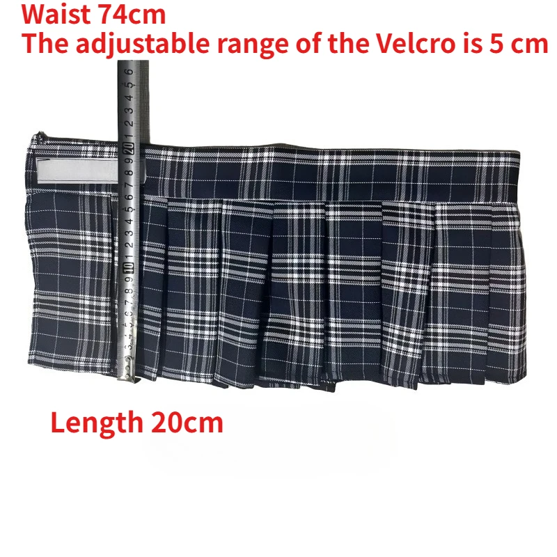 Anime Japanese Girl Plaid Pleated Mini Skirt Cosplay Costume Student Cute JK Uniform Role Play Outfits Sexy Role Play Underwear view 6