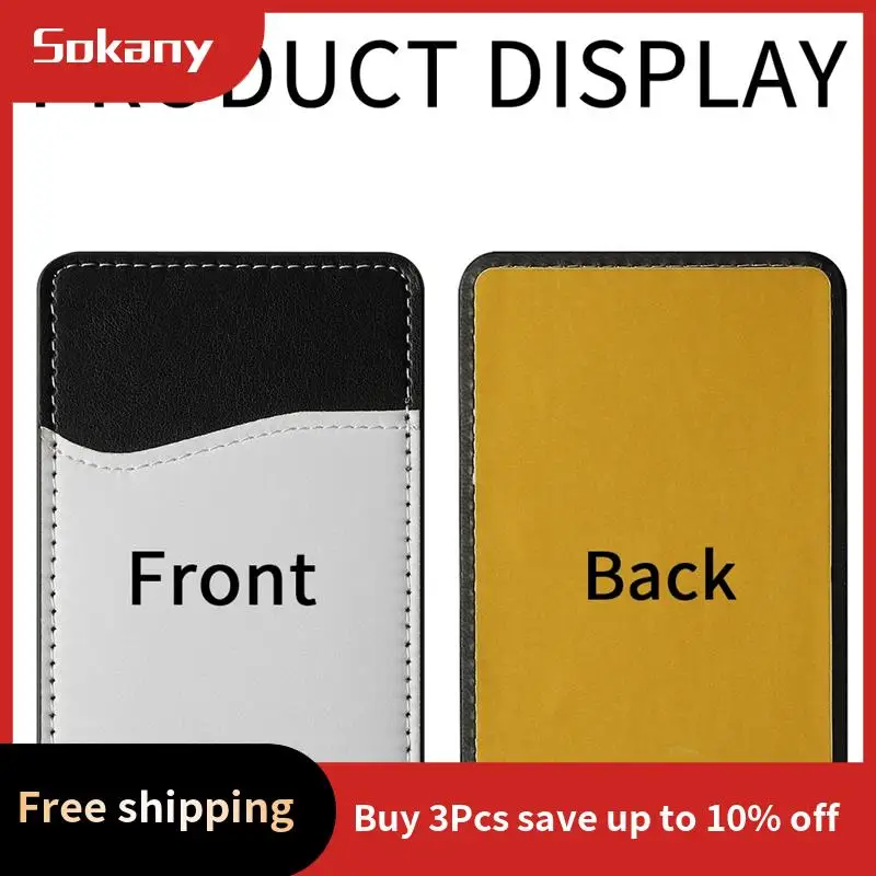 A59E-10PCS Sublimation Blanks Phone Wallet Set - PU Leather Card Holder Kit For Back Of Phone Stick DIY Blanks For Vinyl Project